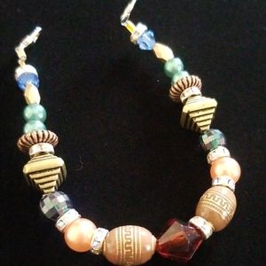 Glass beaded bracelet